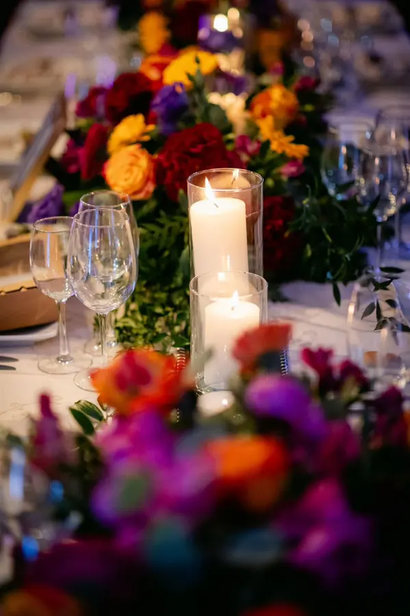 Centro de mesa con flores